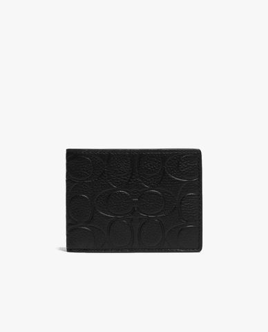  COACH - Ví ngắn nam chữ nhật dạng gập Slim Billfold In Signature 