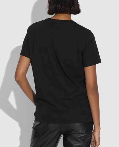  COACH - Áo thun nữ cổ tròn ngắn tay Apple Skyline 