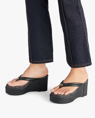  COACH - Giày đế xuồng nữ quai kẹp Franki 