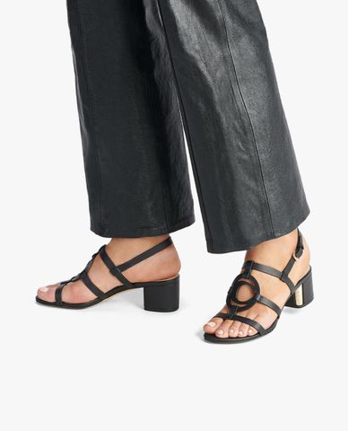  COACH - Giày cao gót quai ngang đế trụ thời trang 