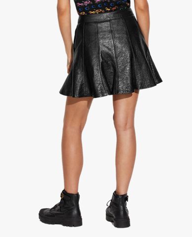  COACH - Chân váy mini da phom chữ A trẻ trung 