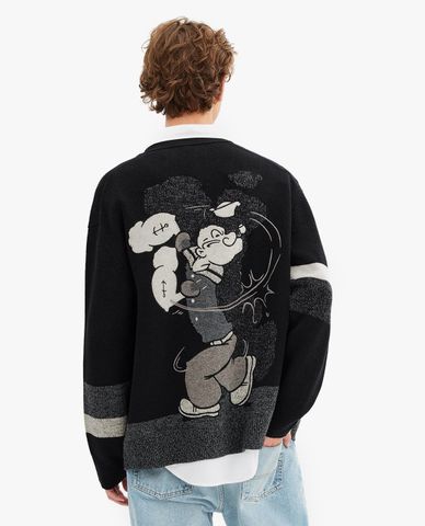  COACH - Áo khoác cardigan nam cổ V tay dài Popeye 