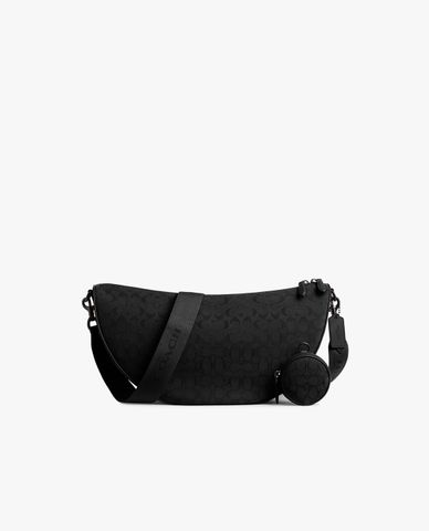  COACH - Túi đeo chéo nam Hall Soft 45 In Signature Jacquard 