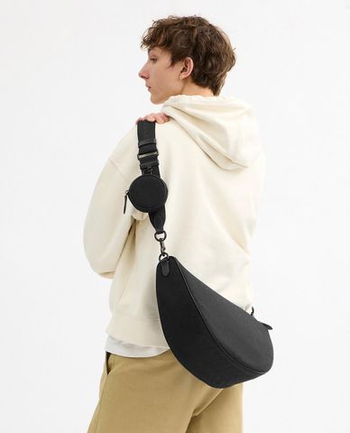  COACH - Túi đeo chéo nam Hall Soft 45 In Signature Jacquard 