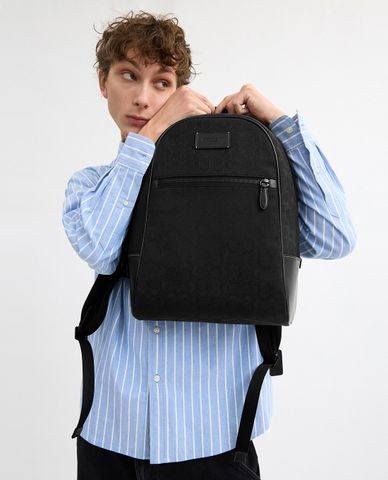  COACH - Balo nam chữ nhật Theo In Signature Jacquard 