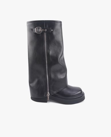  NINE WEST - Giày boots nữ đế thấp cá tính Camen 