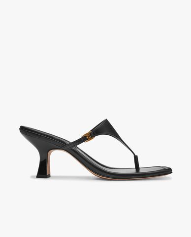  COACH - Giày mules cao gót nữ Heritage C Plaque 