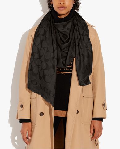  COACH - Khăn choàng nữ chữ nhật Signature Stole 