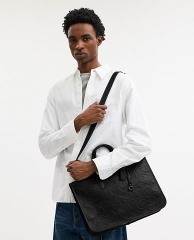  COACH - Túi tote nam phom chữ nhật Signature 