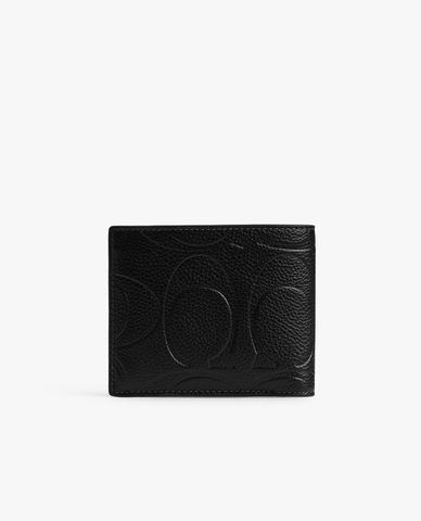  COACH - Ví nam dáng ngắn 3 in 1 Signature Leather 