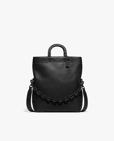  COACH - Túi xách nam chữ nhật phối chuỗi xích hiện đại 