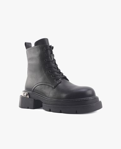  NINE WEST - Giày boots nữ đế vừa thắt dây cá tính Charo 