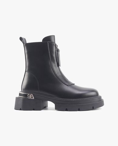  NINE WEST - Giày boots nữ đế vừa phối khoá zip Cherin 
