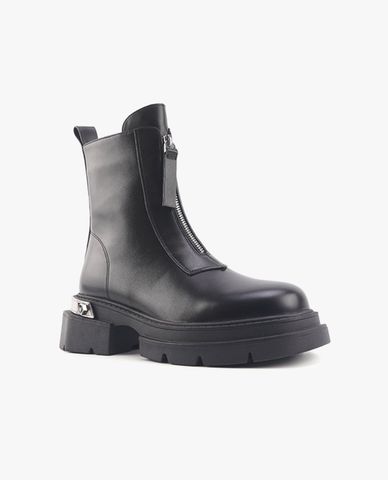  NINE WEST - Giày boots nữ đế vừa phối khoá zip Cherin 