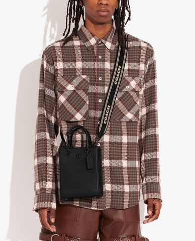  COACH - Túi đeo chéo nam 16 Signature Canvas Interior 