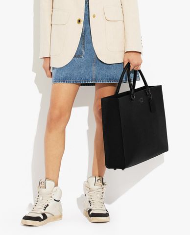  COACH - Túi tote unisex phom chữ nhật Field 40 Signature Canvas Interior 