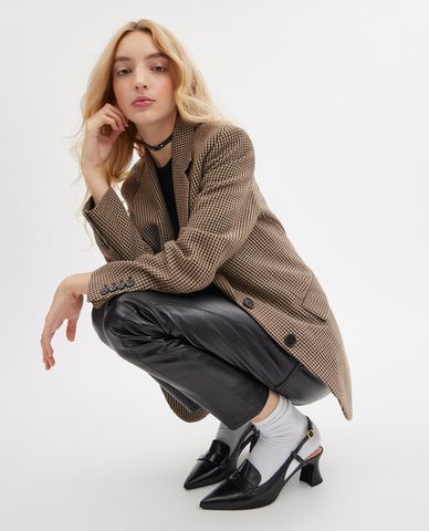  COACH - Giày sandals cao gót nữ bít mũi Nikola Hybrid 