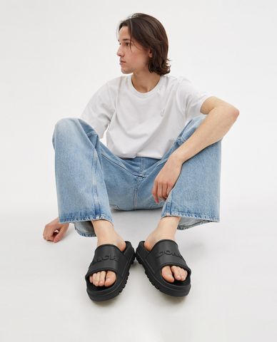  COACH - Dép quai ngang nam phối logo Jesse 