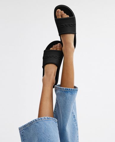  COACH - Dép quai ngang nữ phối logo Jesse 