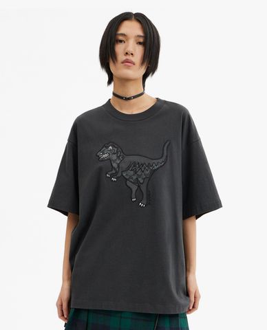  COACH - Áo thun nữ cổ tròn tay ngắn Rexy 