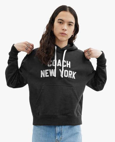  COACH - Áo hoodie nam phối mũ kèm dây rút Coach New York 