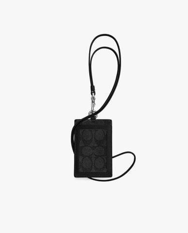  COACH - Ví đựng thẻ nam phom chữ nhật Canvas Signature 