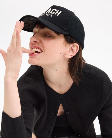  COACH - Nón bóng chày nữ cá tính Trucker 