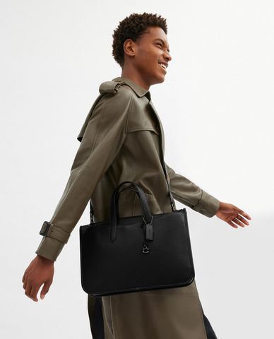  COACH - Túi xách nam phom chữ nhật Isaac 