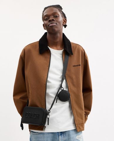  COACH - Túi đeo chéo nam phom chữ nhật Charter Slim With Coach Graphic 