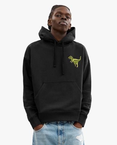  COACH - Áo hoodie nam phối mũ kèm dây rút Rexy 
