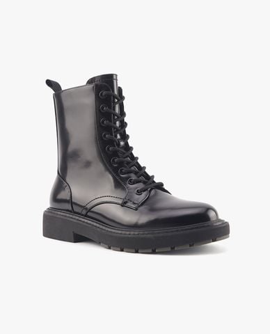  NINE WEST - Giày boots nữ đế thấp cổ cao thắt dây Dangien 