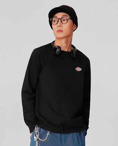 DICKIES - Áo thun nam cổ tròn tay dài Logo 