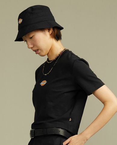  DICKIES - Áo croptop nữ cổ tròn tay ngắn trẻ trung 