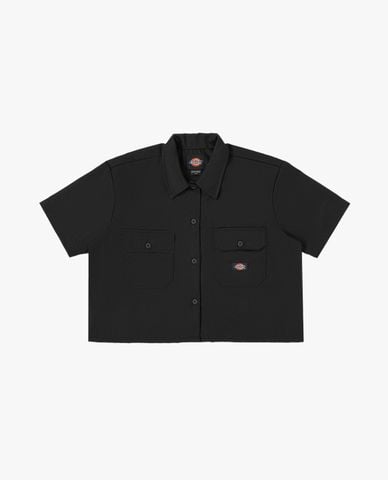  DICKIES - Áo sơ mi nữ phom croptop tay ngắn trẻ trung 