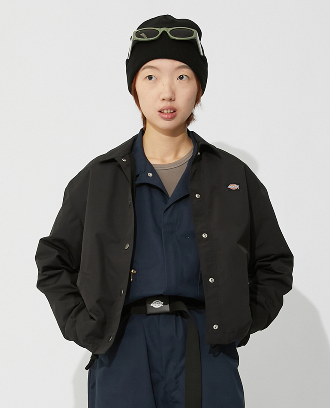 DICKIES - Áo khoác sơ mi nữ phối nút trẻ trung