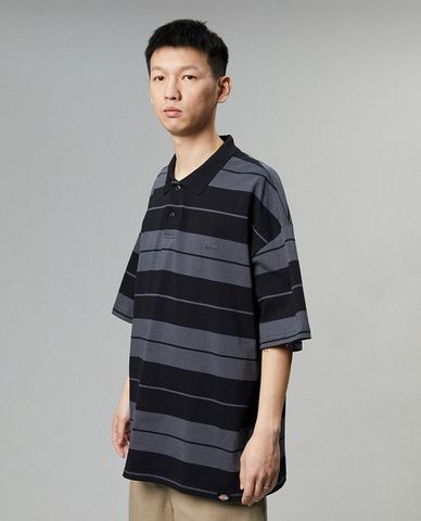  DICKIES - Áo polo nam tay ngắn kẻ sọc ngang trẻ trung 