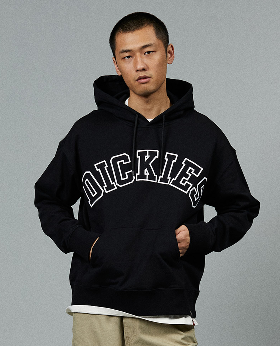 DICKIES - Áo hoodie unisex tay dài phối mũ
