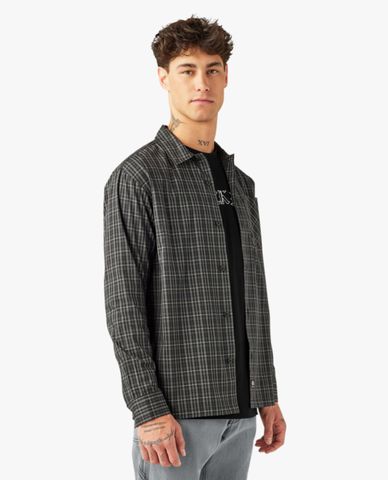  DICKIES - Áo sơ mi nam cổ bẻ tay dài phối hoạ tiết kẻ sọc 