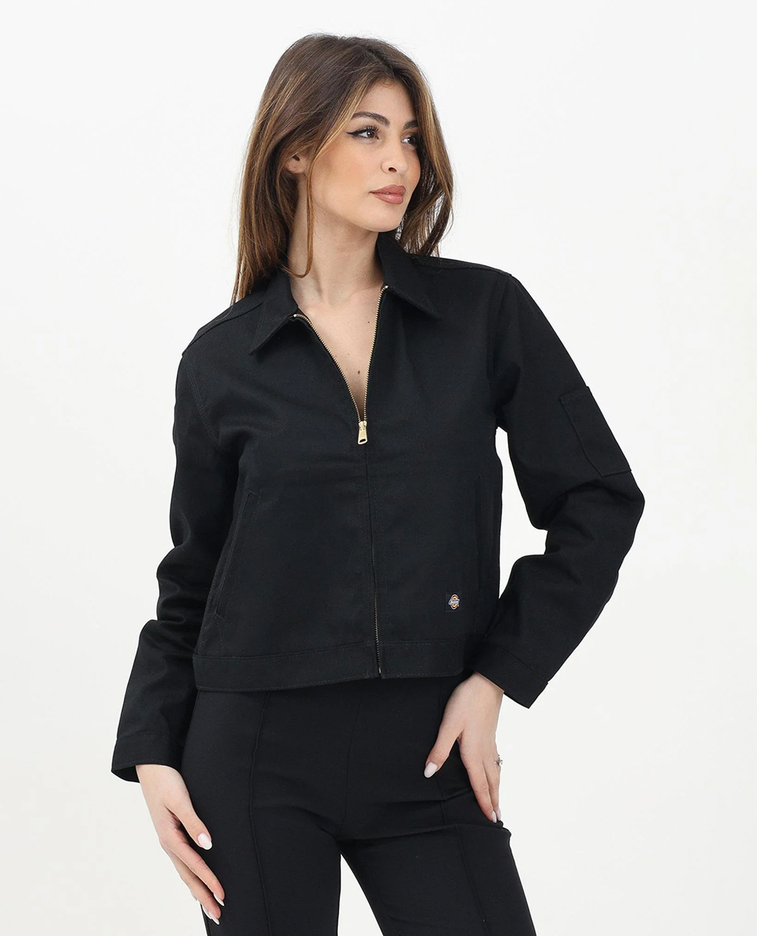 DICKIES - Áo khoác croptop nữ cổ bẻ tay dài Eisenhower