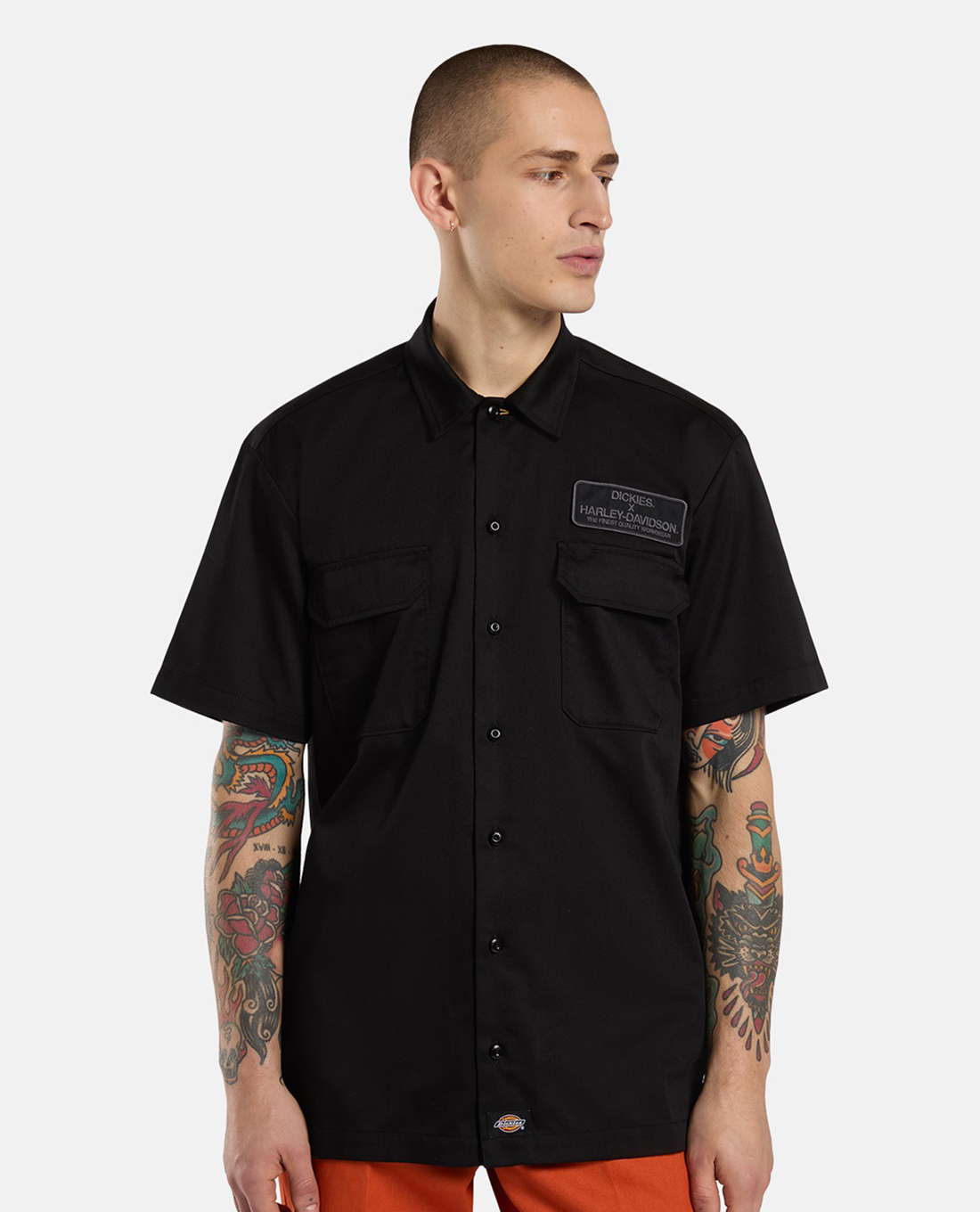 DICKIES - Áo sơ mi nam cổ bẻ tay ngắn Dickies x Harley Davidson
