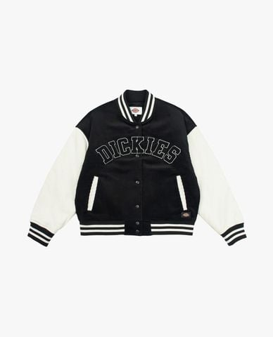  DICKIES - Áo khoác bóng chày nữ tay dài phối logo Heavy 