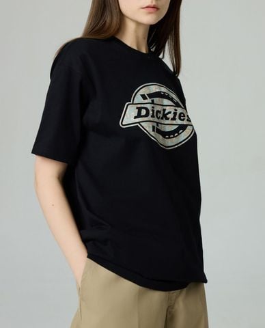  DICKIES - Áo thun unisex cổ tròn tay ngắn phối logo 