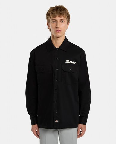  DICKIES - Áo sơ mi nam cổ bẻ tay dài phối logo 