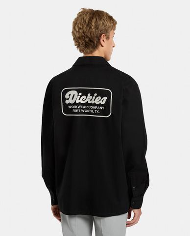  DICKIES - Áo sơ mi nam cổ bẻ tay dài phối logo 