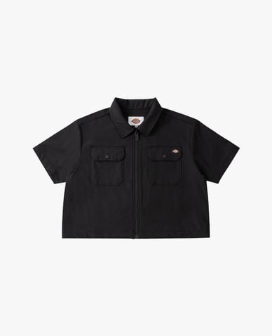  DICKIES - Áo khoác sơ mi nữ tay ngắn phom croptop 