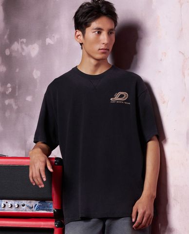  DICKIES - Áo thun unisex cổ tròn tay ngắn phối logo nổi bật 