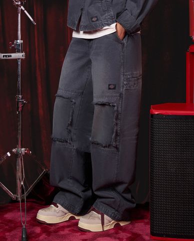  DICKIES - Quần jeans unisex ống rộng phối họa tiết độc đáo 