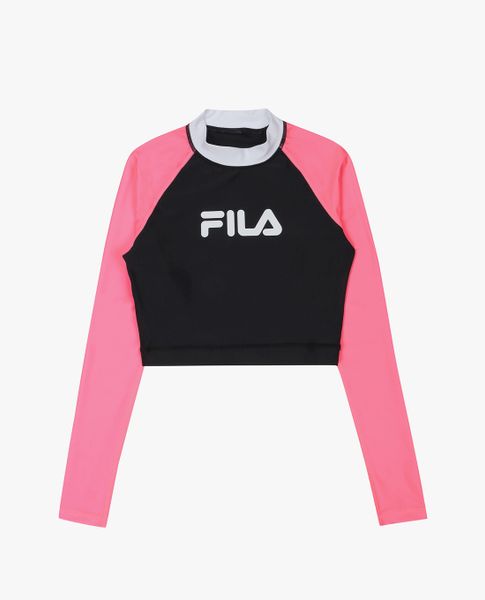 FILA - Áo bơi nữ cổ trụ tay dài Rashguard