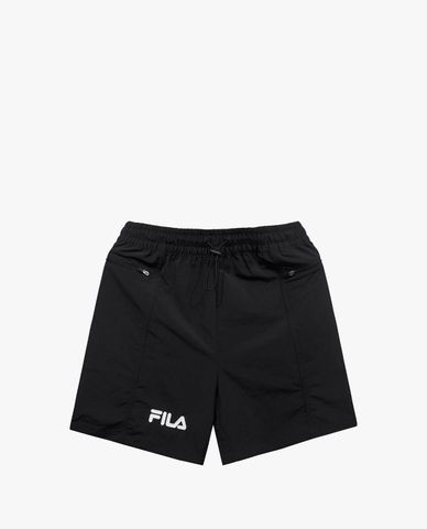  FILA - Quần shorts unisex ống rộng lưng thun hiện đại 