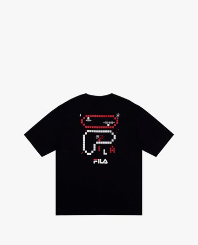  FILA - Áo thun unisex cổ tròn tay ngắn Heritage Loose Fit Logo 